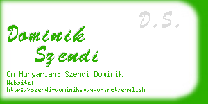 dominik szendi business card